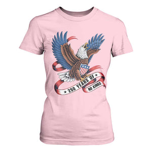 No Kings T Shirt For Women USA 250th Anniversary Freedom Eagle TS12 Light Pink Print Your Wear