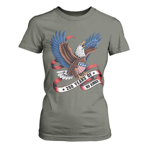 No Kings T Shirt For Women USA 250th Anniversary Freedom Eagle TS12 Military Green Print Your Wear