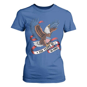 No Kings T Shirt For Women USA 250th Anniversary Freedom Eagle TS12 Royal Blue Print Your Wear