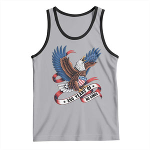 No Kings Tank Top USA 250th Anniversary Freedom Eagle TS12 Athletic Heather Black Print Your Wear