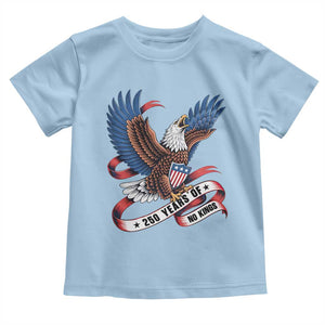 No Kings Toddler T Shirt USA 250th Anniversary Freedom Eagle TS12 Light Blue Print Your Wear