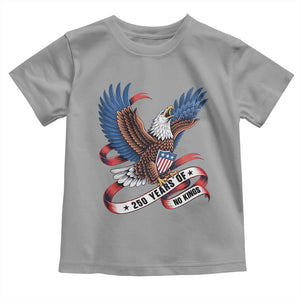 No Kings Toddler T Shirt USA 250th Anniversary Freedom Eagle TS12 Sport Gray Print Your Wear