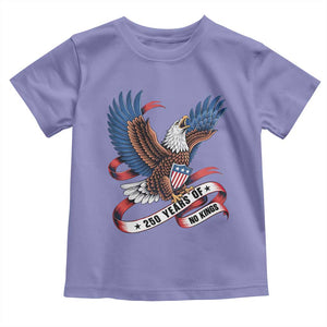 No Kings Toddler T Shirt USA 250th Anniversary Freedom Eagle TS12 Violet Print Your Wear