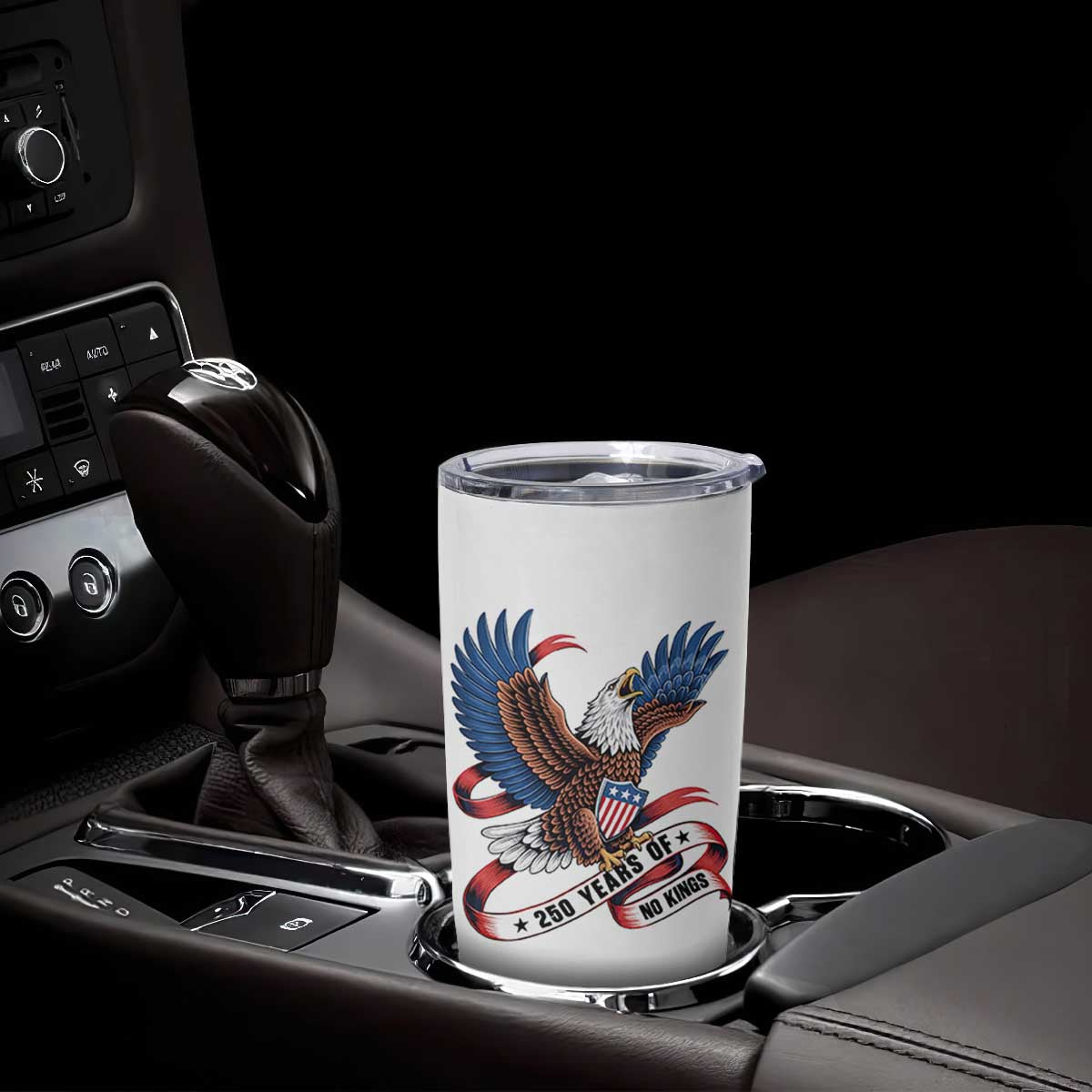 No Kings Tumbler Cup USA 250th Anniversary Freedom Eagle TS12 Print Your Wear