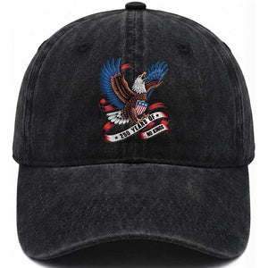 No Kings Washed Cotton Baseball Cap USA 250th Anniversary Freedom Eagle TS12 Washed Cap Universal Fit Black Print Your Wear
