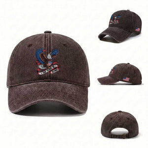 No Kings Washed Cotton Baseball Cap USA 250th Anniversary Freedom Eagle TS12 Washed Cap Universal Fit Dark Brown Print Your Wear
