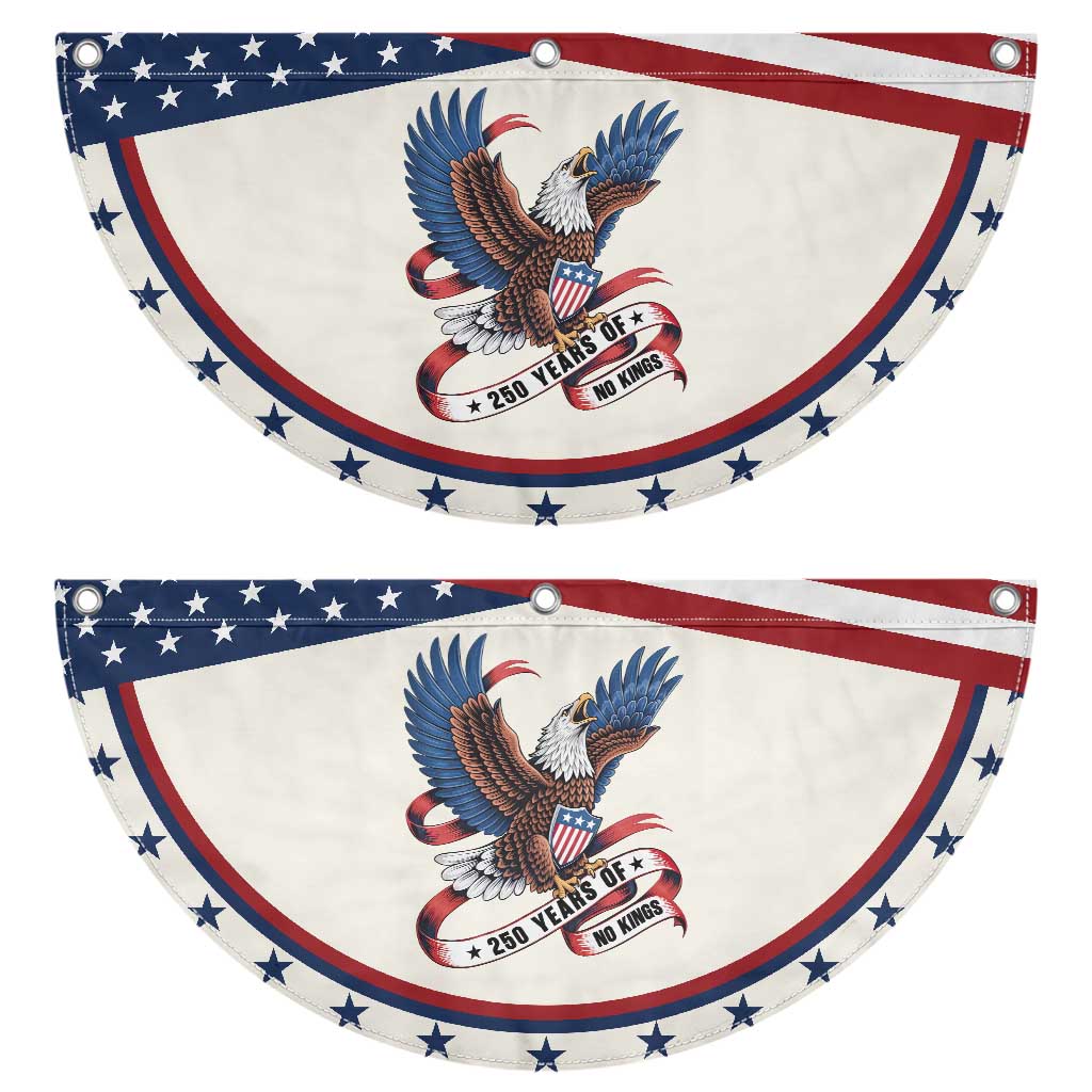 250 Years of No Kings Patriotic Fan Flag USA 250th Anniversary Freedom Eagle