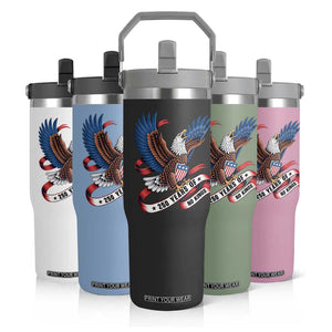 No Kings Flip Straw Tumbler USA 250th Anniversary Freedom Eagle TS12 Print Your Wear