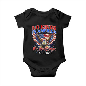 We The People No Kings In America Baby Onesie 250 Years America Anniversary Vintage American Flag TS12 Black Print Your Wear
