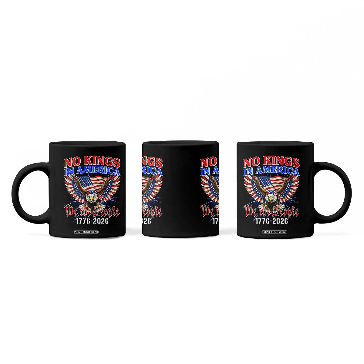 We The People No Kings In America Coffee Mug 250 Years America Anniversary Vintage American Flag TS12 Print Your Wear
