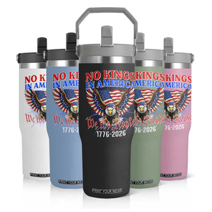 We The People No Kings In America Flip Straw Tumbler 250 Years America Anniversary Vintage American Flag TS12 Print Your Wear