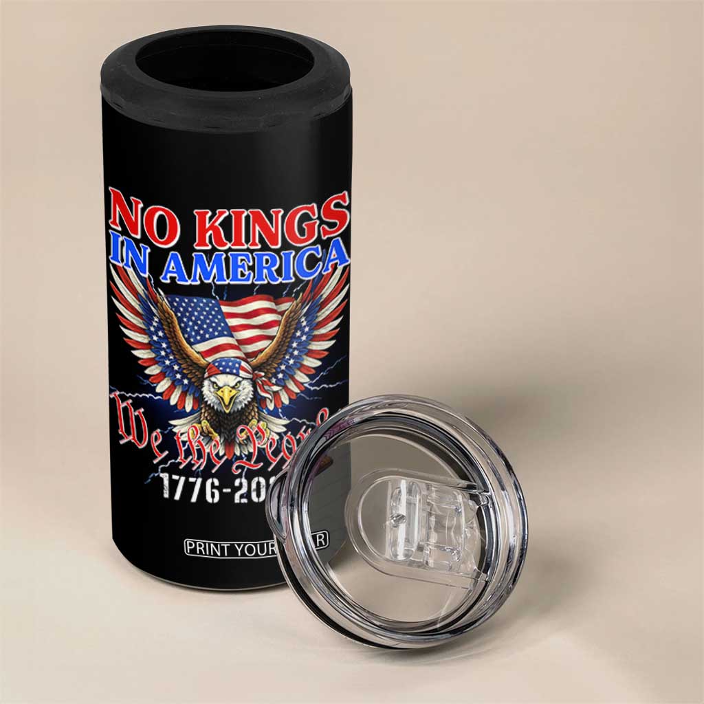 We The People No Kings In America 4 in 1 Can Cooler Tumbler 250 Years America Anniversary Vintage American Flag TS12 Print Your Wear