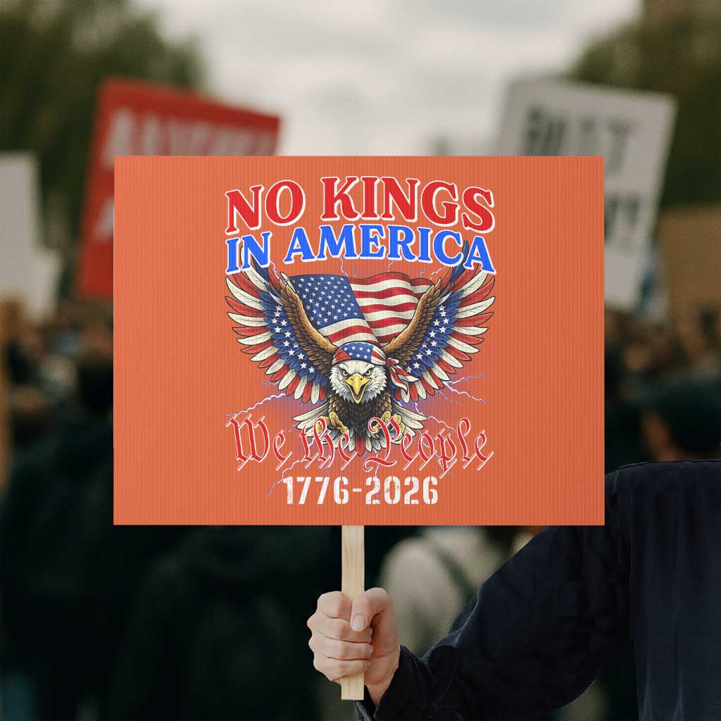 We The People No Kings In America Protest Sign 250 Years America Anniversary Vintage American Flag TS12 Horizontal 18