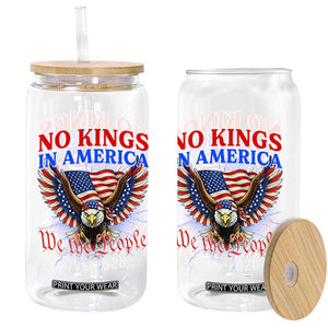 We The People No Kings In America Glass Can 250 Years America Anniversary Vintage American Flag TS12 Print Your Wear