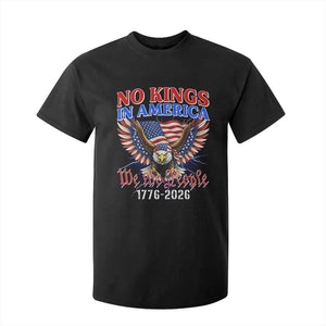We The People No Kings In America T Shirt For Kid 250 Years America Anniversary Vintage American Flag TS12 Black Print Your Wear
