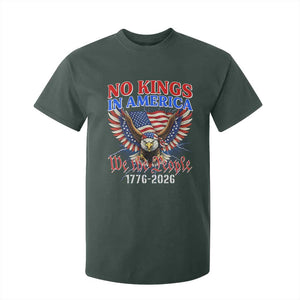 We The People No Kings In America T Shirt For Kid 250 Years America Anniversary Vintage American Flag TS12 Dark Forest Green Print Your Wear