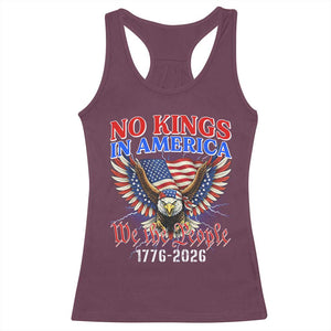 We The People No Kings In America Racerback Tank Top 250 Years America Anniversary Vintage American Flag TS12 Maroon Print Your Wear