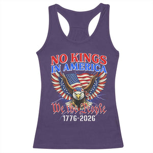 We The People No Kings In America Racerback Tank Top 250 Years America Anniversary Vintage American Flag TS12 Purple Print Your Wear