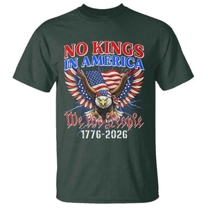 We The People No Kings In America T Shirt 250 Years America Anniversary Vintage American Flag TS12 Dark Forest Green Print Your Wear
