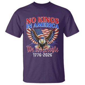 We The People No Kings In America T Shirt 250 Years America Anniversary Vintage American Flag TS12 Purple Print Your Wear