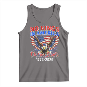 We The People No Kings In America Tank Top 250 Years America Anniversary Vintage American Flag TS12 Deep Heather Print Your Wear