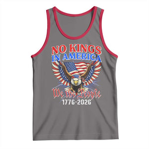 We The People No Kings In America Tank Top 250 Years America Anniversary Vintage American Flag TS12 Deep Heather Red Print Your Wear