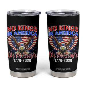 We The People No Kings In America Tumbler Cup 250 Years America Anniversary Vintage American Flag TS12 Black Print Your Wear