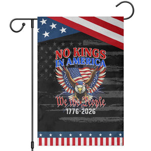 We The People No Kings In America Garden Flag 250 Years America Anniversary Vintage American Flag TS12 Distressed Black Blue Print Your Wear