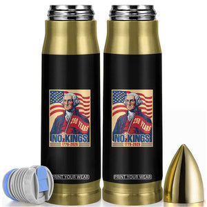 Funny George Washington Freedom Protest Bullet Tumbler No Kings TS12 Black Print Your Wear