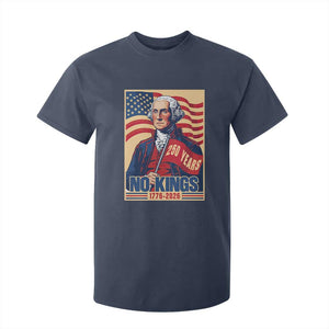 Funny George Washington Freedom Protest T Shirt For Kid No Kings TS12 Navy Print Your Wear