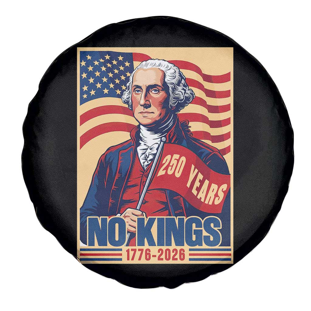Funny George Washington Freedom Protest Spare Tire Cover No Kings TS12 Print Your Wear