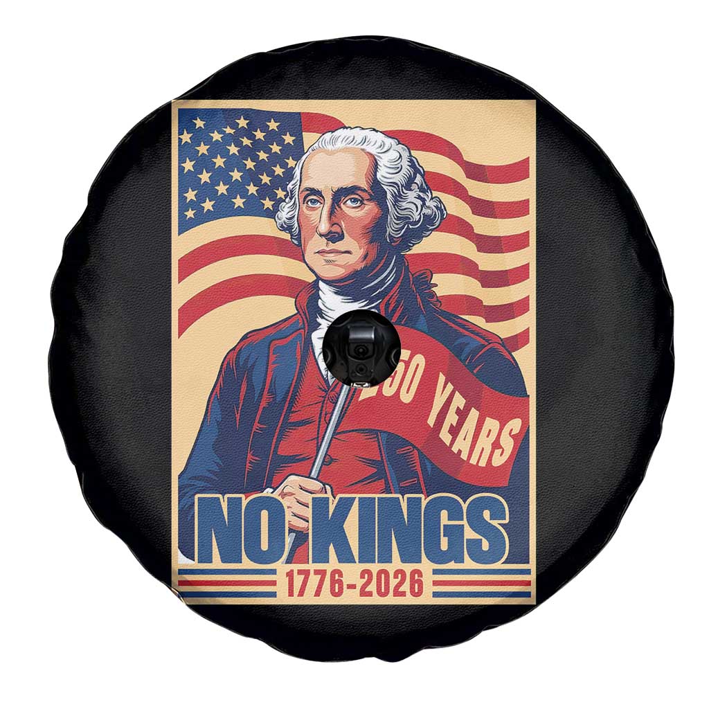 Funny George Washington Freedom Protest Spare Tire Cover No Kings TS12 Print Your Wear