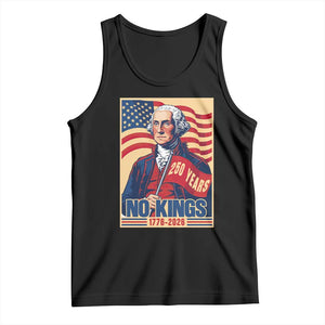 Funny George Washington Freedom Protest Tank Top No Kings TS12 Black Print Your Wear