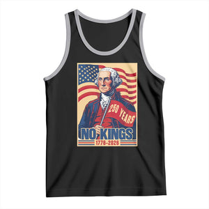 Funny George Washington Freedom Protest Tank Top No Kings TS12 Black Athletic Heather Print Your Wear