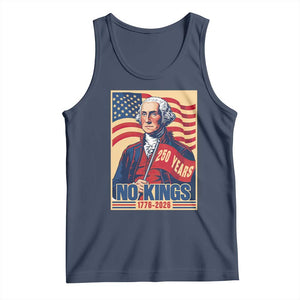 Funny George Washington Freedom Protest Tank Top No Kings TS12 Navy Print Your Wear