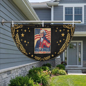 Funny George Washington Freedom Protest Patriotic Fan Flag No Kings