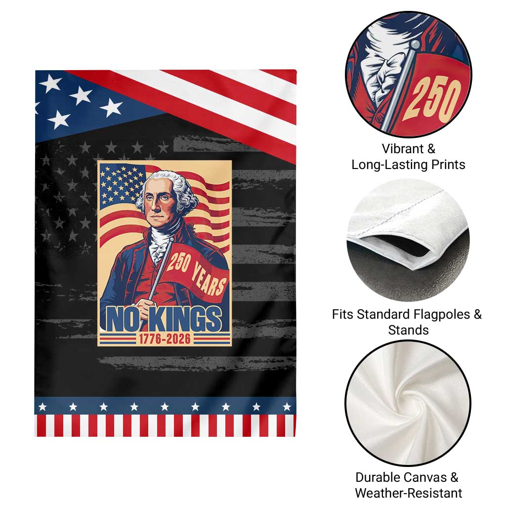 Funny George Washington Freedom Protest Garden Flag No Kings TS12 Print Your Wear