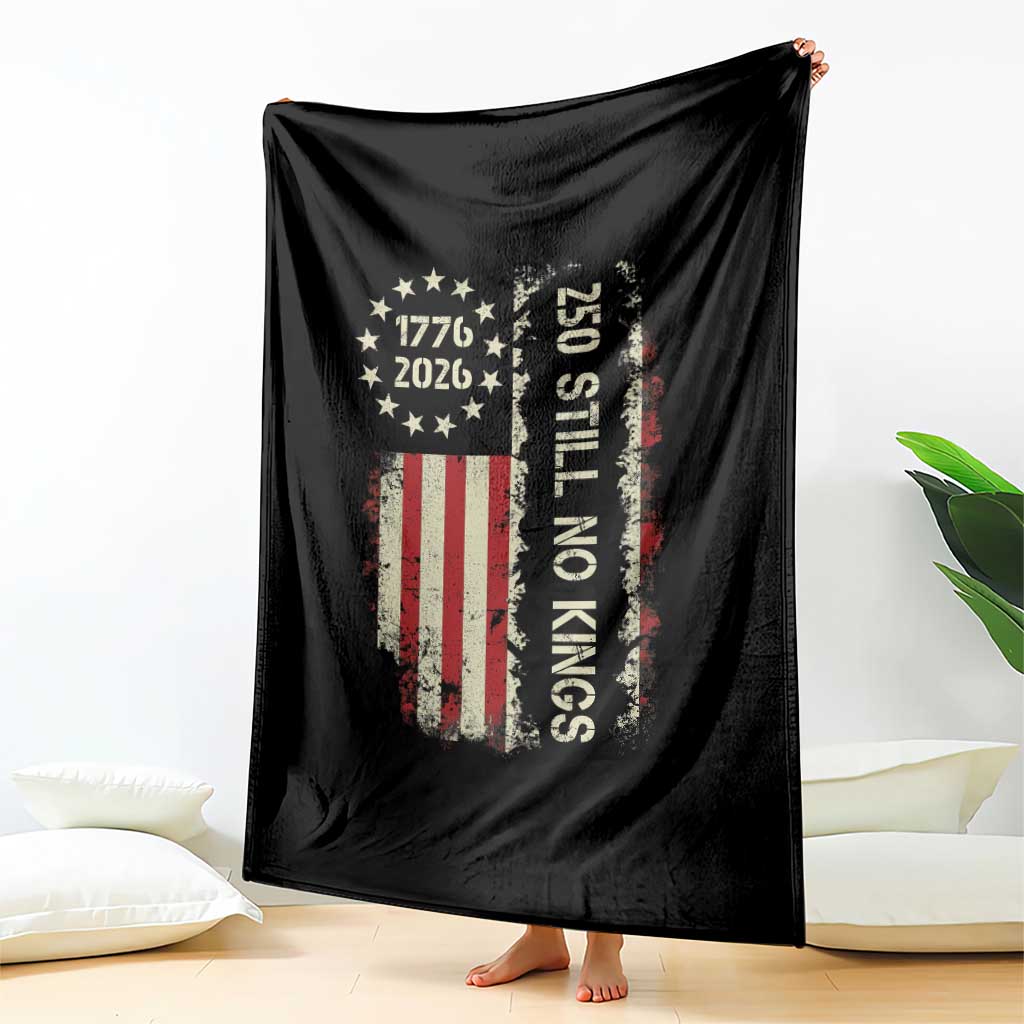 250 Still No Kings Throw Blanket Vintage Patriotic Flag TS12 Print Your Wear