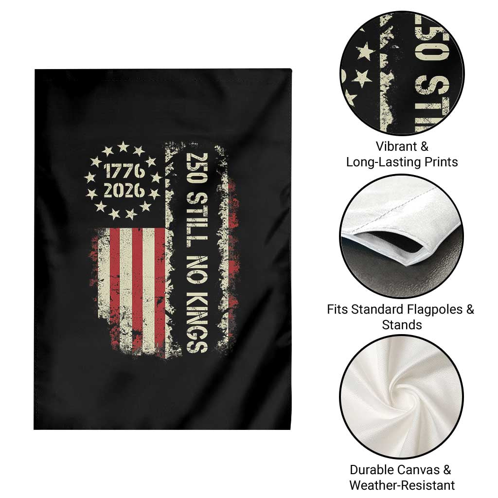 250 Still No Kings Garden Flag Vintage Patriotic Flag TS12 Print Your Wear