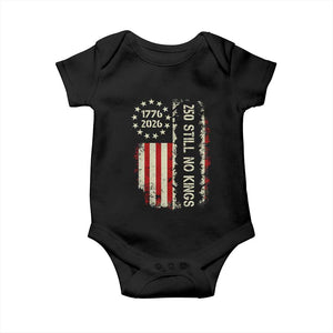 250 Still No Kings Baby Onesie Vintage Patriotic Flag TS12 Black Print Your Wear