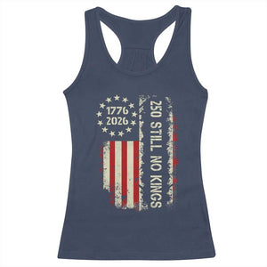 250 Still No Kings Racerback Tank Top Vintage Patriotic Flag TS12 Navy Print Your Wear