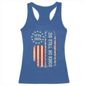 250 Still No Kings Racerback Tank Top Vintage Patriotic Flag TS12 Royal Blue Print Your Wear