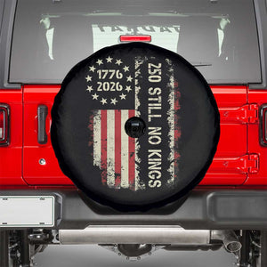 250 Still No Kings Spare Tire Cover Vintage Patriotic Flag TS12 Black Print Your Wear