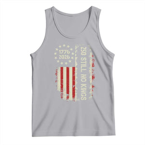 250 Still No Kings Tank Top Vintage Patriotic Flag TS12 Athletic Heather Print Your Wear