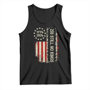 250 Still No Kings Tank Top Vintage Patriotic Flag TS12 Black Print Your Wear