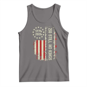 250 Still No Kings Tank Top Vintage Patriotic Flag TS12 Deep Heather Print Your Wear