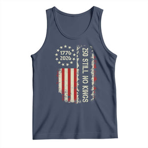 250 Still No Kings Tank Top Vintage Patriotic Flag TS12 Navy Print Your Wear