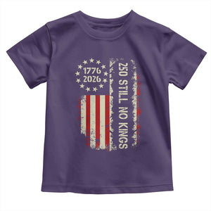 250 Still No Kings Toddler T Shirt Vintage Patriotic Flag TS12 Purple Print Your Wear