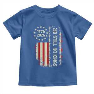 250 Still No Kings Toddler T Shirt Vintage Patriotic Flag TS12 Royal Blue Print Your Wear