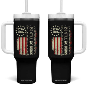 250 Still No Kings Tumbler With Handle Vintage Patriotic Flag TS12 One Size: 40 oz Black Print Your Wear